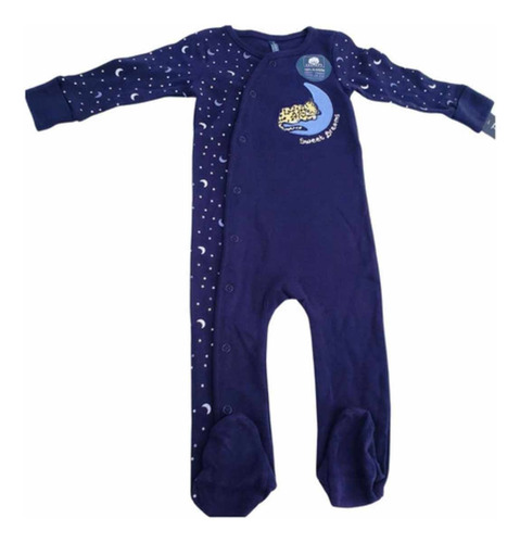 Mameluco Pijama Bebe Niño, 12 Meses Azul Nuevo 100% Algodón