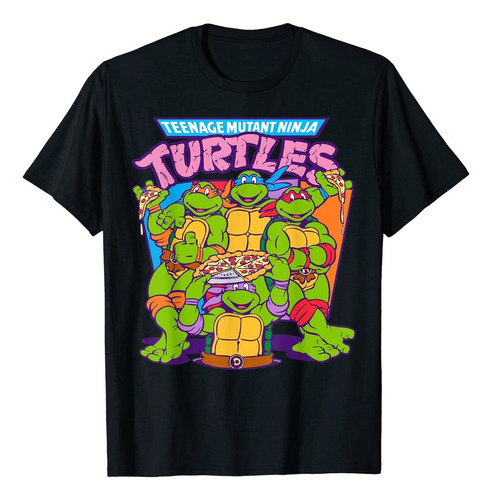 Camiseta Pizza & Smiles De Ninja Turtles