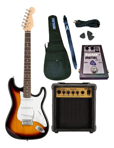 Combo Guitarra Electrica Rock  + Amplificador 10 W + Pedal