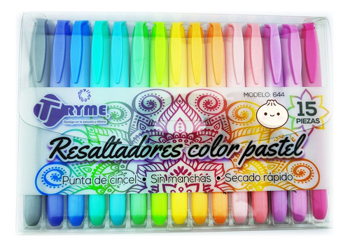 15 Marcatextos Premium Tryme Tonos Kawaii Pastel Muy Cute