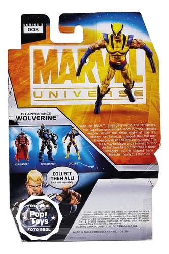 Outlet Ocdl - Hasbro - Marvel Universe - Wolverine No. 08