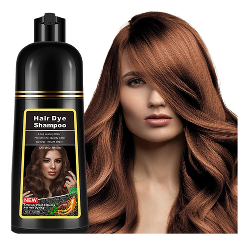 Lymznus Champú Para Tinte De Cabello Marrón Castaño 3 En 1,