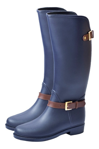 Botas Lluvia Impermeable Horse Riding Bottplie - Azul Navy