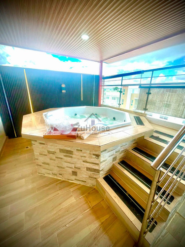 Penthouse Amueblado 3 Habitaciones/3 Baños/terraza/bbq Y Jacuzzi En Res. Con Piscina Santiago Ajda05 A