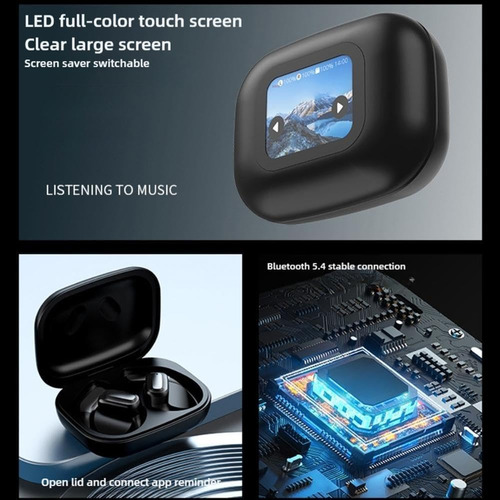 Fones De Ouvido Inteligentes Com Tradutor Bluetooth Com Tela
