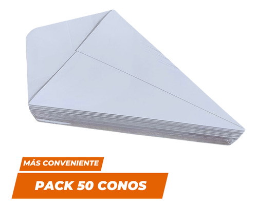 50 Estuches De Papas Fritas Gigantes / Conos Para Papas Xl