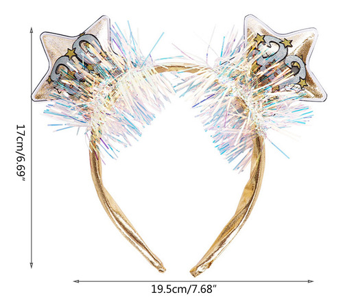 Diadema Con Forma De Estrella, Con Purpurina, Para Fiestas D