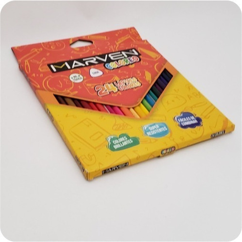 Lapices De Colores Pinturitas X 24 Unidades Marven Coloreo