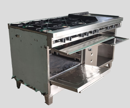 Cocina Industrial 6 Hornillas Plancha Horno Y Gratinador