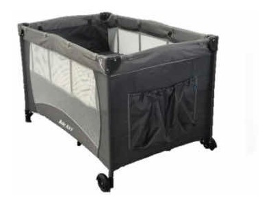 Cuna Corral Sencilla 2 Niveles,bolsillo,toldo,bolso,plegable
