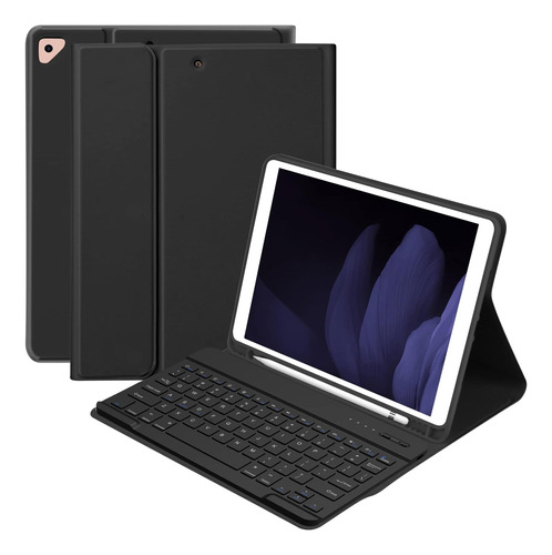 Funda Con Teclado Bqss / Para iPad 10.2  / Black