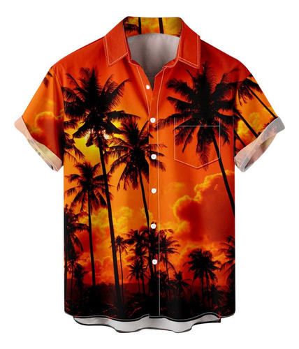 Camisas De Manga Corta Estilo Hawaiano De Verano Para Hombre
