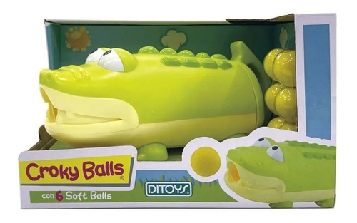 Croky Balls - Cocodrilo Lanzador De Pelotas Soft - Premium