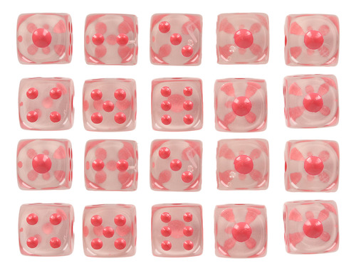 Conjunto De 20 Unidades Bulk Dice, Dados Transparentes De 6
