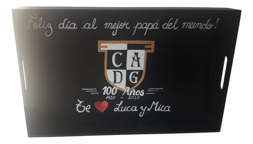Bandeja Desayuno Personalizada Día Del Padre Pintada A Mano