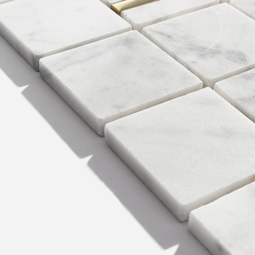Pastilhas De Pedra Quadrada Mármore Carrara Dh