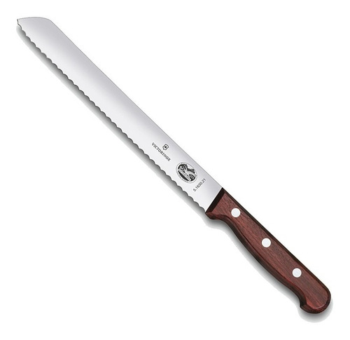 Cuchillo Panadero Profesional Victorinox® Línea Wood, 21cm Color Marrón Oscuro