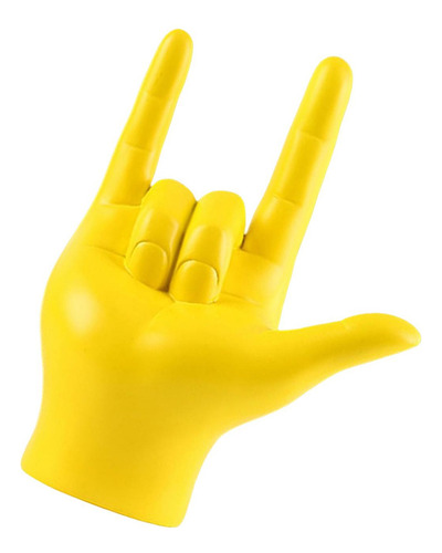 Estatueta De Estátua De Gesto De Dedo, Amarelo Amarelo