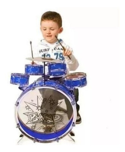 Imagen 5 de 6 de Bateria Musical Juguete Niños 5 Tambores Y Silla + Envió