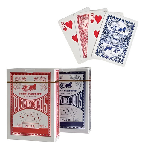 Cartas Poker Naipes Clásicas Plastico Premium Calidad N°988
