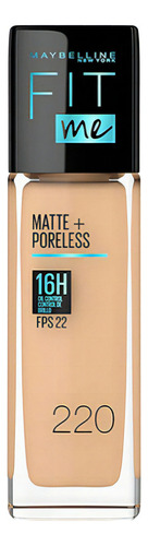 Base De Maquillaje Maybelline Fit Me 22fps Matte Tono 220 220 Natural Beige
