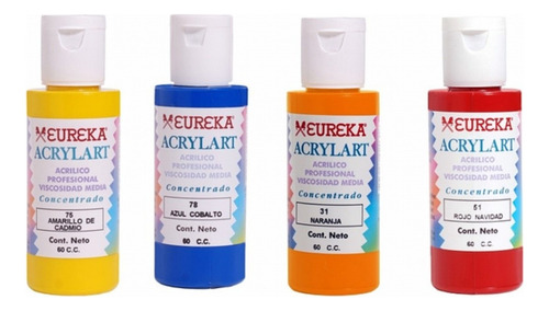 Acrilico Eureka 60 Ml X 18 U.