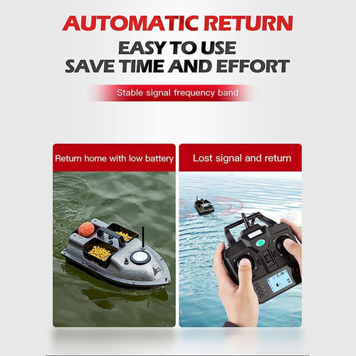 1.5kg Barco De Cebo De Pesca Rc Con Gps,500m Control Remoto