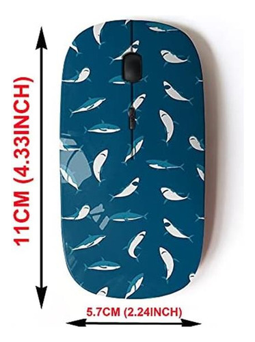 Mouse Inalámbrico Cjcbroes 24g Con Lindo Diseño De Patrón Y