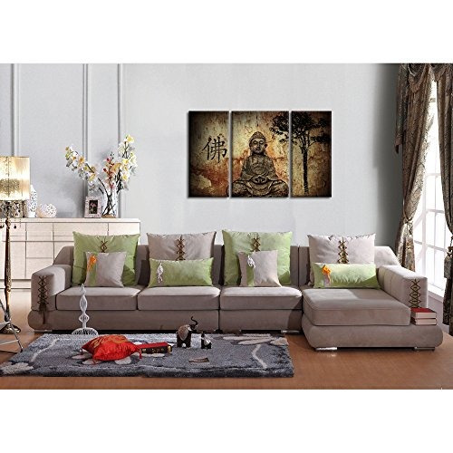 Arte Visual, Amor Budista, 3 Piezas Enmarcadas Y Listas Para