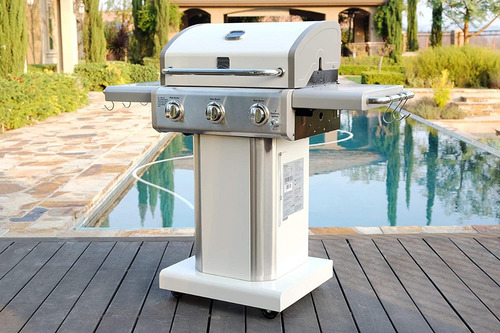 Parrilla De Barbacoa 3 Quemadores Gas Propano Blanco Kenmore