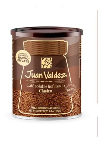 Café Juan Valdez Soluble Liofilizado Clásico X 190gr.