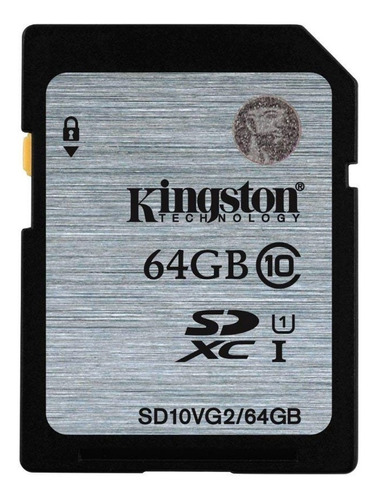 Memoria Sd Xc 64gb Uhs-i Video Full Hd Kingston Sd10vg2/64gb