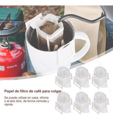 Bolsa De Papel De Filtro De Café Portátil De 50 Piezas Para