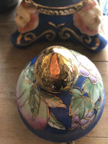 Imagen 3 de 10 de Antiguo Jarrón Ánfora De Porcelana 64 Cm
