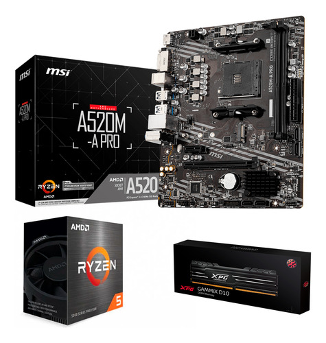Pc Amd Ryzen 5 5600g | 16gb Ram | Ssd 512gb | Msi A520m-a Pr