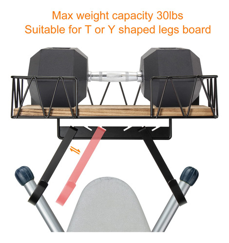 Soporte De Pared Para Tabla De Planchar Y Colgador