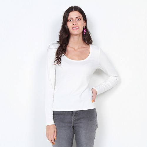 Polera Wados Manga Larga Solida Escote Redondo
