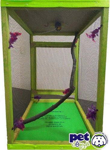 Imagen 2 de 9 de Terrario Para Reptiles Iguana Camaleón Etc (60x40x40cm)