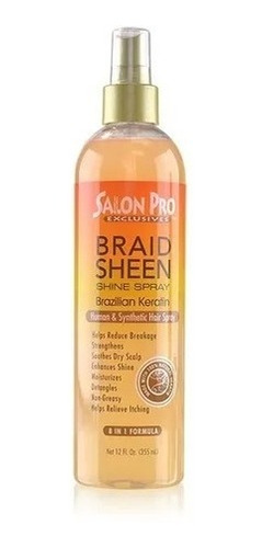 Salon Pro Spray Brillo Para Trenza Africana,extension 355 Ml