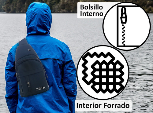 Imagen 5 de 10 de Morral Hombre Mujer Mochila Cruzada Urbana Reforzada Colores