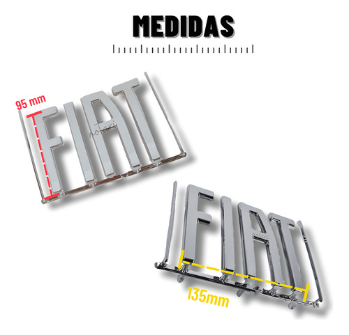Emblema Cromado Grade Fiat Argo Cronos Mobi 2020 2021 2022
