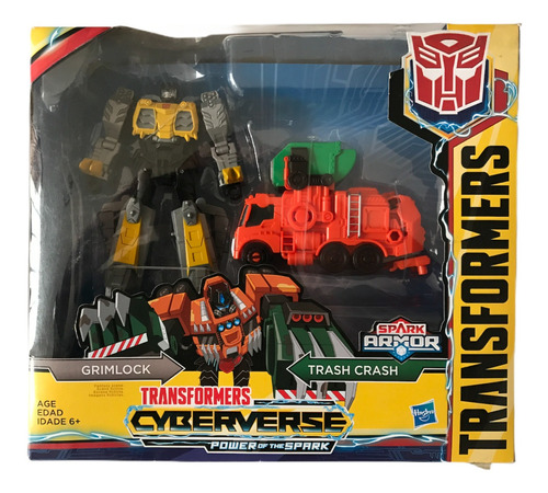 Grimlock Y Trash Crash Spark Armor Transformers Cyberverse