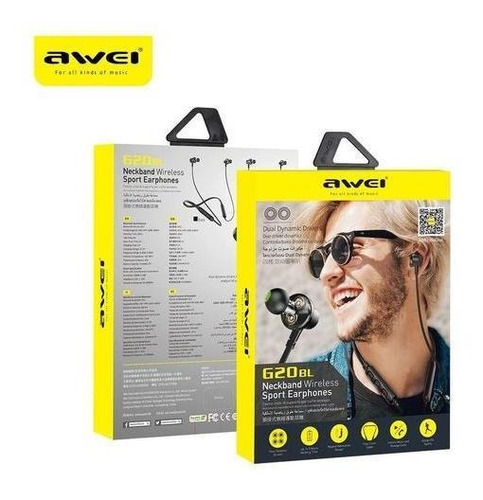 Audífonos Awei G20bl Wireless Inal. Bt Deportivos Negro Kusa