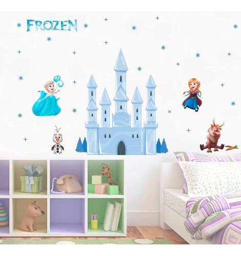 Vinilo Decorativo Infantil Niña Frozen Ana Elsa Decora