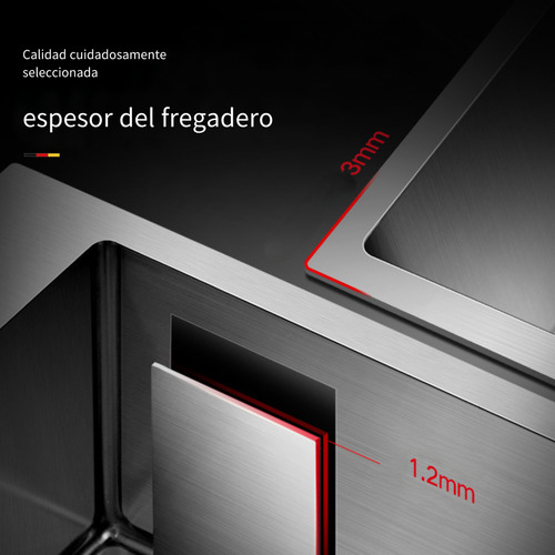 Tarja Fregadero De Cocina De Acero Inoxidable Doble 80*45cm