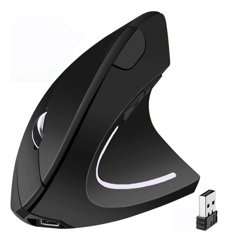 Mouse Óptico Vertical Ergonómico Inalámbrico Recargable Usb