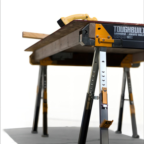 Banco de trabajo Toughbuilt TB-C700 de 82cm de altura x 8cm de profundidad x 2.616m de ancho y 590kg de peso máximo soportado