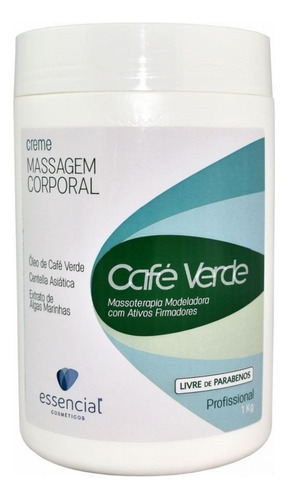 Creme Café Verde Massagem Redutora E Modeladora Corpo 1kg 