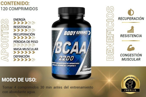Whey Protein 1 Kg ( Proteína Pura ) + Bcaa 120 Comprimidos. Body Advance