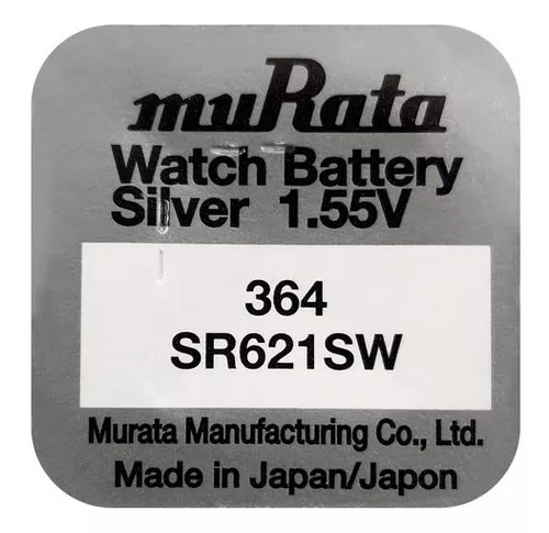 Batería Pila Sr621sw 364 Sony Murata 5 Unid. Made In Japón